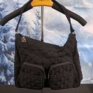 Vera Bradley Black Quilted Shoulder Bag